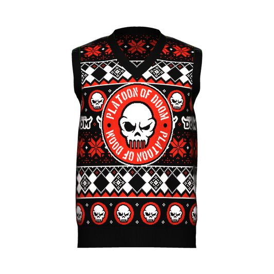 DOOMskull Knit vest - **MADE TO ORDER** (4 WEEKS)