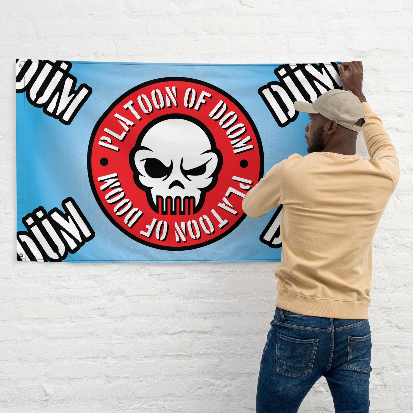 DOOMSkull LOGO - HORIZONTAL FLAG